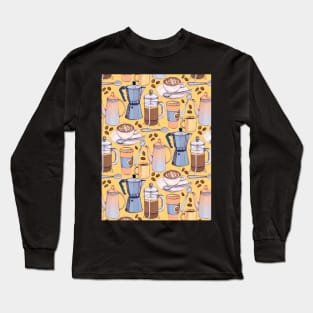 Coffee Love on Yellow Long Sleeve T-Shirt